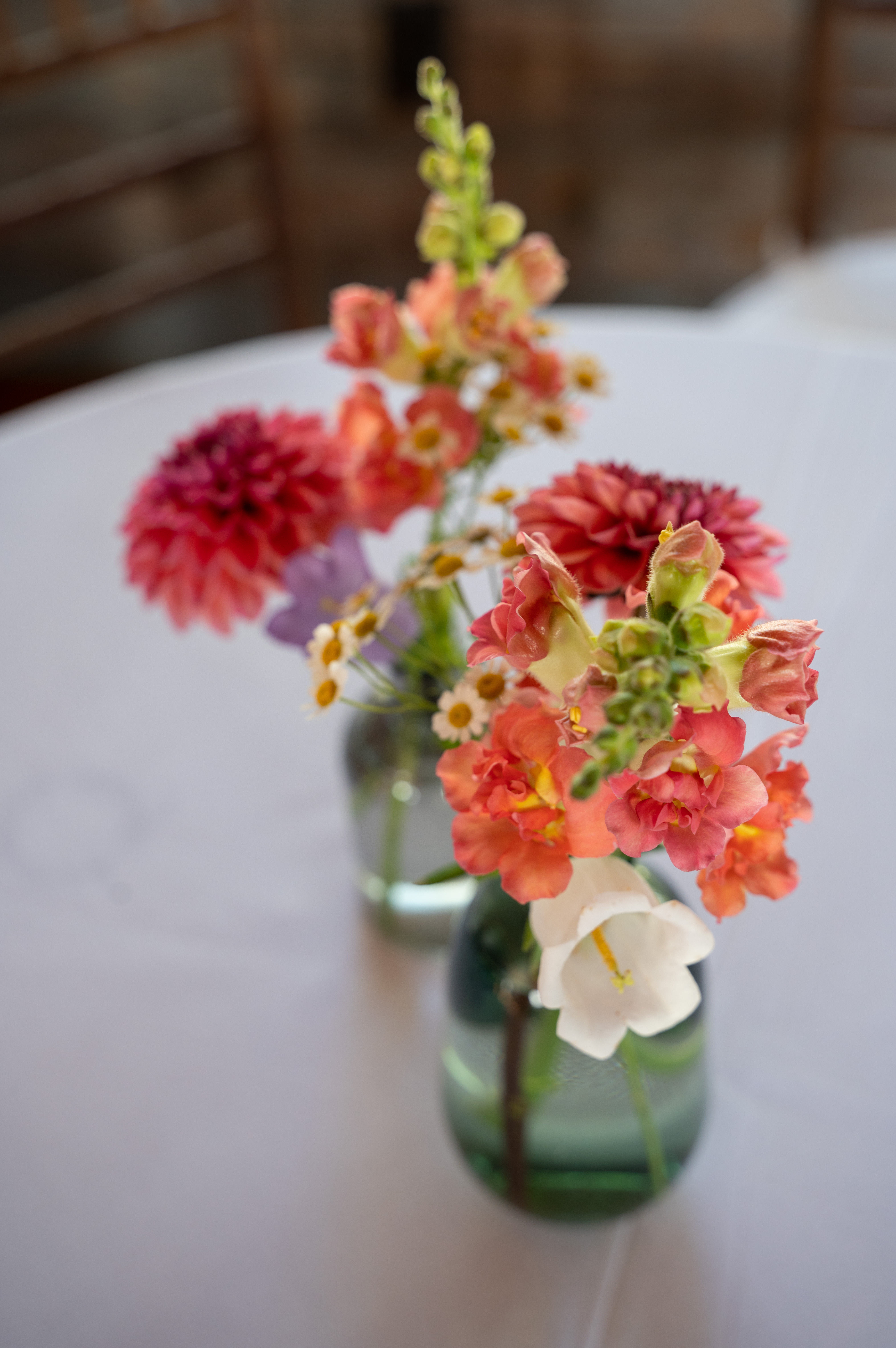 Bud vase floral arrangement